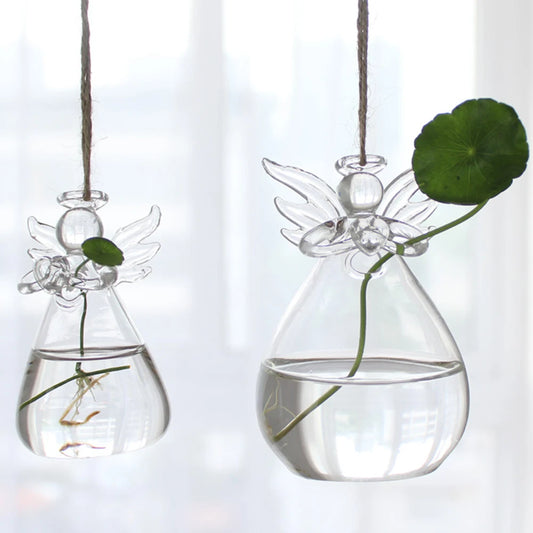 Hydroponic Angel Glass Vases