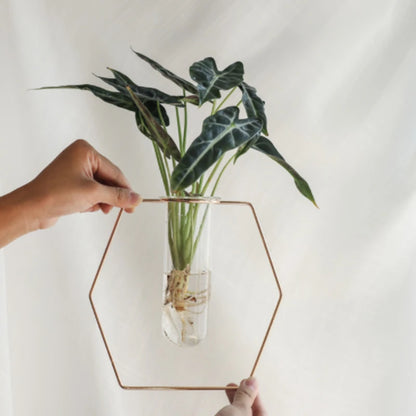 Wall Golden Glass Vase