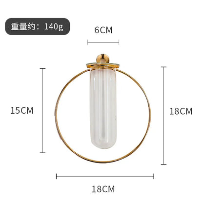Wall Golden Glass Vase