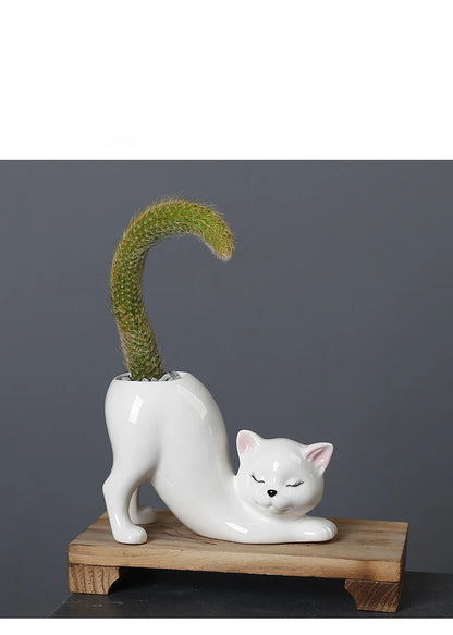Cat Flower Pot
