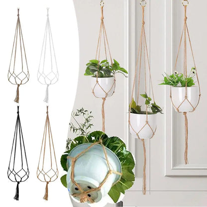 1pcs Braided Rope Hanging Basket