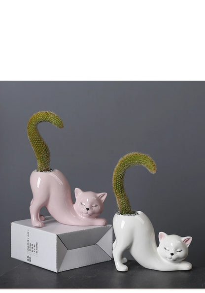 Cat Flower Pot