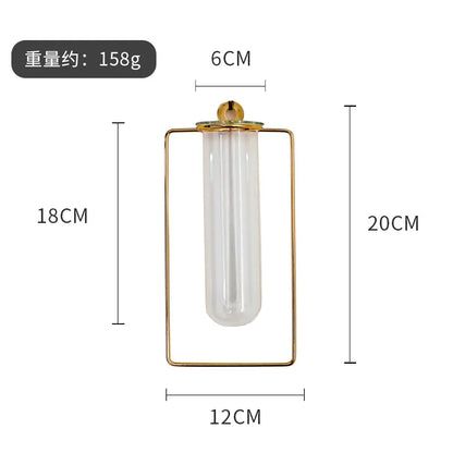 Wall Golden Glass Vase