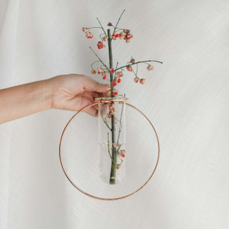 Wall Golden Glass Vase