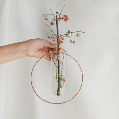 Wall Golden Glass Vase