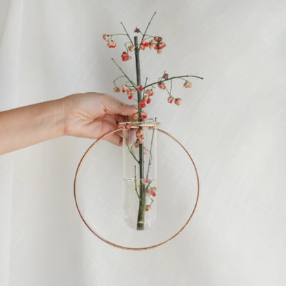 Wall Golden Glass Vase