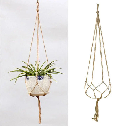 1pcs Braided Rope Hanging Basket