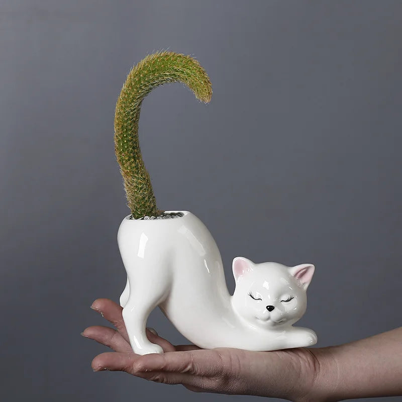 Cat Flower Pot