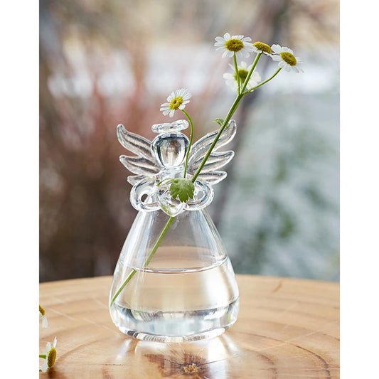 Hydroponic Angel Glass Vases