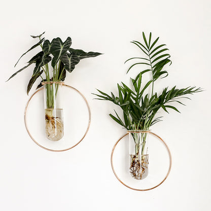 Wall Golden Glass Vase