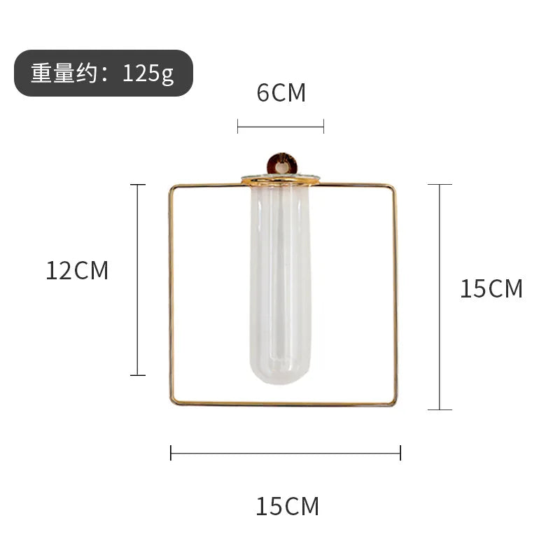 Wall Golden Glass Vase