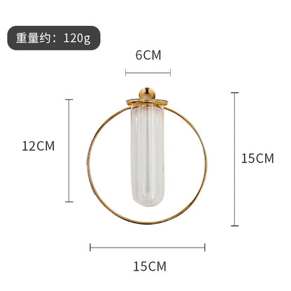 Wall Golden Glass Vase