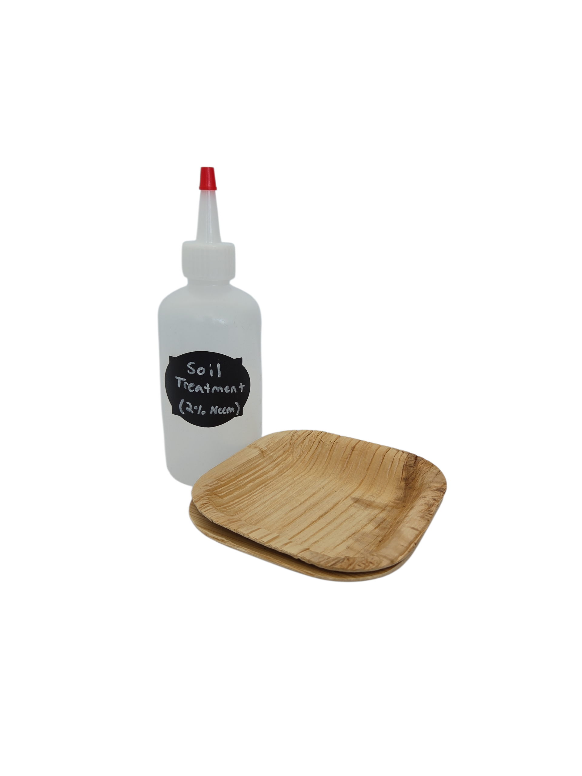 One soil drench with two bamboo bowls